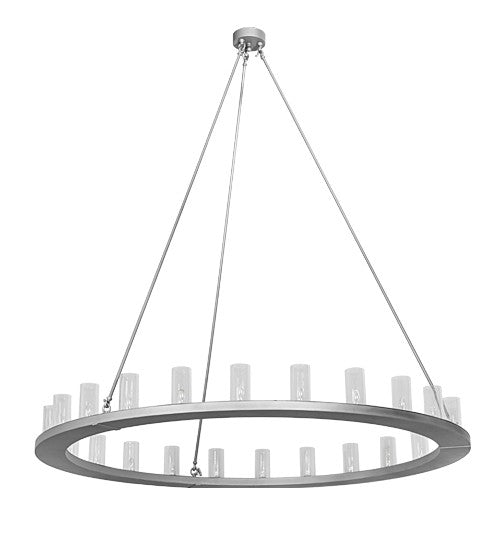 2nd Ave Lighting Loxley 72" Wide 24 LT Chandelier in Weatherable Silver Finish