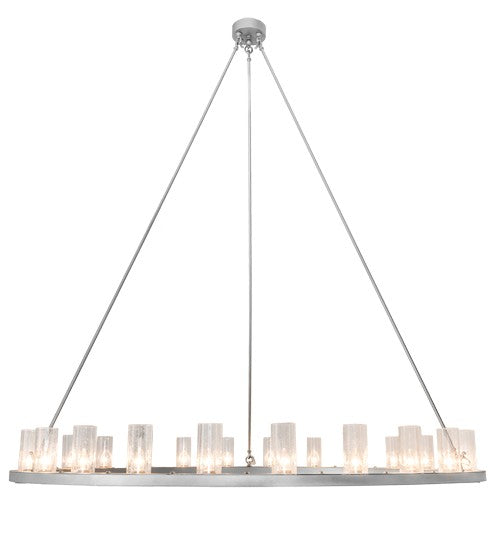 2nd Ave Lighting Loxley 72" Wide 24 LT Chandelier in Weatherable Silver Finish