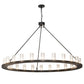 2nd Ave Lighting Loxley 72" Wide 24 Light Chandelier in Textured Black Finish