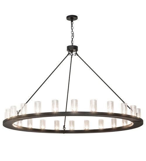 2nd Ave Lighting Loxley 72" Wide 24 Light Chandelier in Textured Black Finish
