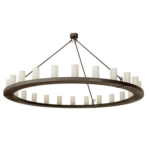 2nd Ave Lighting Loxley 72" Wide 24 Light Chandelier in Wrought Iron Finish