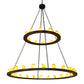 2nd Ave Lighting Loxley 72" Wide 36 LT Two Tier Chandelier in Timeless Bronze