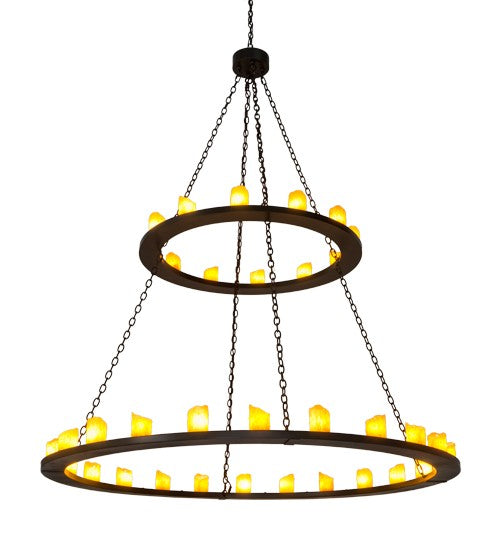 2nd Ave Lighting Loxley 72" Wide 36 LT Two Tier Chandelier in Timeless Bronze