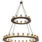 2nd Ave Lighting Loxley 72" Wide Two Tier 36 Light Chandelier in Mahogany Bronze Finish