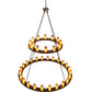 2nd Ave Lighting Loxley 72" Wide Two Tier 36 Light Chandelier in Mahogany Bronze Finish