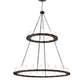 2nd Ave Lighting Loxley 72" Wide Two Tier 36 Light Chandelier in Textured Black Finish