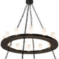 2nd Ave Lighting Loxley 72" Wide Two Tier 36 Light Chandelier in Textured Black Finish