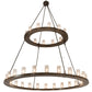 2nd Ave Lighting Loxley 72" Wide Two Tier 36 Light Chandelier in Timeless Bronze