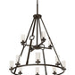 2nd Ave Lighting Loxley Hugo 38" Wide 12 LT Chandelier in Oil Rubbed Bronze Finish