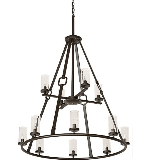 2nd Ave Lighting Loxley Hugo 38" Wide 12 LT Chandelier in Oil Rubbed Bronze Finish