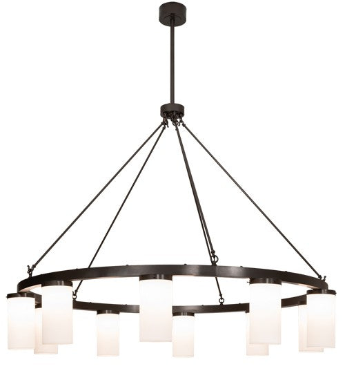 2nd Ave Lighting Loxley Needham 76" Wide 10 Light Chandelier in Bronze Finish