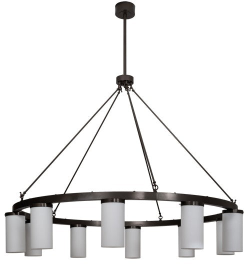 2nd Ave Lighting Loxley Needham 76" Wide 10 Light Chandelier in Bronze Finish