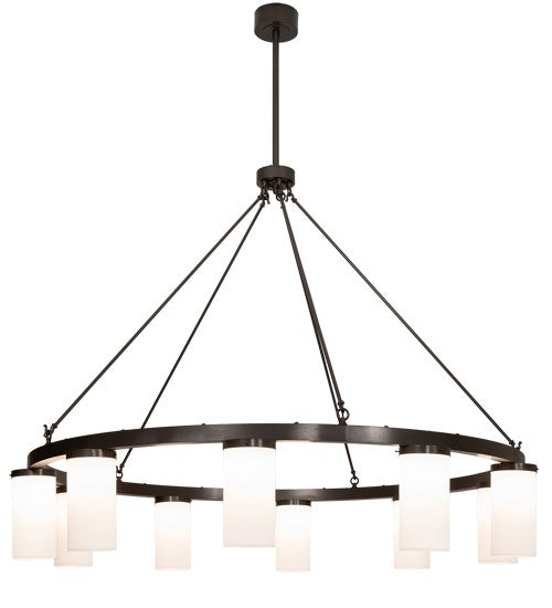 2nd Ave Lighting Loxley Needham 76" Wide 10 Light Chandelier in Bronze Finish