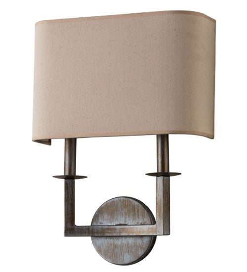 2nd Ave Lighting Lys 13" Wide Wall Sconce in Antique Silver Finish