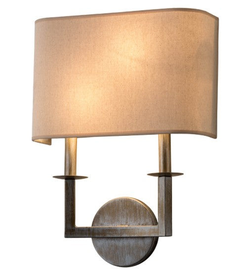 2nd Ave Lighting Lys 13" Wide Wall Sconce in Antique Silver Finish