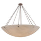 2nd Ave Lighting Madison 69" Whitestone Idalight Bowl Shaped Shade Rusty Nail Semi Flush Mount Lighting