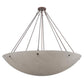 2nd Ave Lighting Madison 69" Whitestone Idalight Bowl Shaped Shade Rusty Nail Semi Flush Mount Lighting