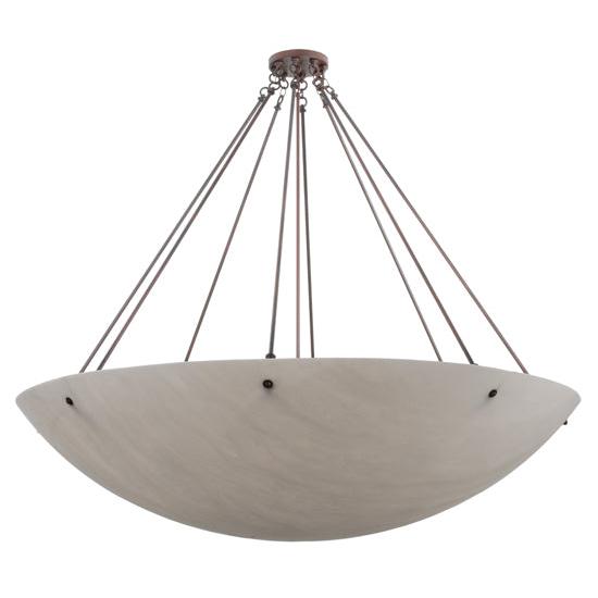 2nd Ave Lighting Madison 69" Whitestone Idalight Bowl Shaped Shade Rusty Nail Semi Flush Mount Lighting