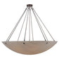2nd Ave Lighting Madison 69" Whitestone Idalight Bowl Shaped Shade Rusty Nail Semi Flush Mount Lighting