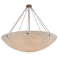 2nd Ave Lighting Madison 69" Whitestone Idalight Bowl Shaped Shade Rusty Nail Semi Flush Mount Lighting