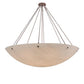 2nd Ave Lighting Madison 69" Whitestone Idalight Bowl Shaped Shade Rusty Nail Semi Flush Mount Lighting