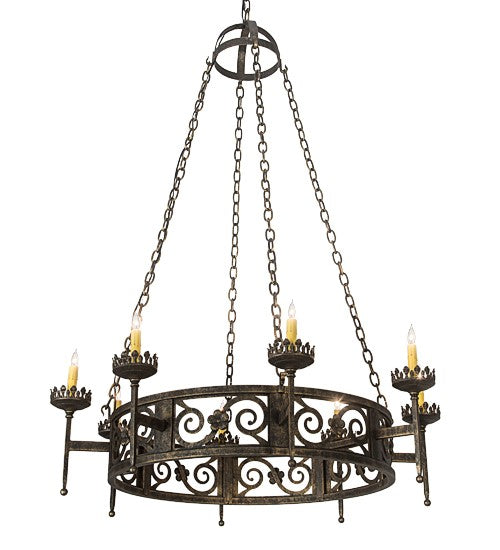 2nd Ave Lighting Majella 42" Wide 8 Light Chandelier in English Bronze Finish