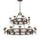 2nd Ave Lighting Majella 66" Wide Two Tier 20 Light Chandelier With Classic Rust Finish