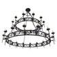 2nd Ave Lighting Majella 84" Wide 28 LT Two Tier Chandelier in Antique Iron Gate Finish