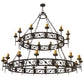 2nd Ave Lighting Majella 84" Wide Two Tier 28 Light Chandelier in Coffee Bean Finish