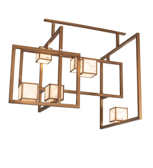 2nd Ave Lighting Marblesque 96" Long Pendant in Brushed Brass Finish
