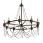 2nd Ave Lighting Marcie 60" Wide 10 Light Chandelier in Oil Rubbed Bronze Finish