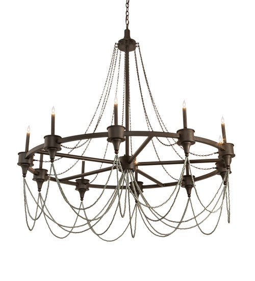 2nd Ave Lighting Marcie 60" Wide 10 Light Chandelier in Oil Rubbed Bronze Finish
