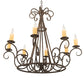 2nd Ave Lighting Marguerite 42" Wide 8 Light Chandelier in Copper Rust Finish