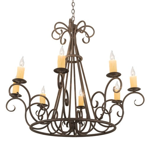 2nd Ave Lighting Marguerite 42" Wide 8 Light Chandelier in Copper Rust Finish