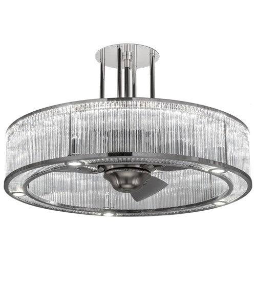 2nd Ave Lighting Marquee 36" Wide Chandel-Air in Polished Stainless Steel Finish