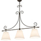 2nd Ave Lighting Marselle 42" Textrene 3 LT Island Pendant in Oil Rubbed Bronze Finish