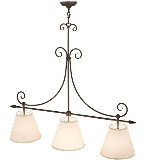 2nd Ave Lighting Marselle 42" Textrene 3 LT Island Pendant in Oil Rubbed Bronze Finish