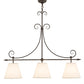 2nd Ave Lighting Marselle 42" Textrene 3 LT Island Pendant in Oil Rubbed Bronze Finish