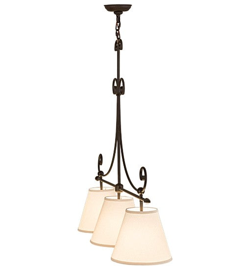 2nd Ave Lighting Marselle 42" Textrene 3 LT Island Pendant in Oil Rubbed Bronze Finish