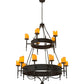 2nd Ave Lighting Marta 51" Wide 2 Tier Chandelier in Oil Rubbed Bronze Finish