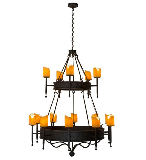 2nd Ave Lighting Marta 51" Wide 2 Tier Chandelier in Oil Rubbed Bronze Finish