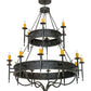 2nd Ave Lighting Marta 60" Wide Two Tier 18 Light Chandelier in Smoke Finish