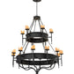 2nd Ave Lighting Marta 60" Wide Two Tier 18 Light Chandelier in Smoke Finish