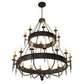 2nd Ave Lighting Marta 72" Wide 24 Light Two Tier Chandelier in Gunmetal Finish