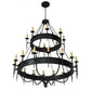 2nd Ave Lighting Marta 72" Wide 24 Light Two Tier Chandelier in Gunmetal Finish