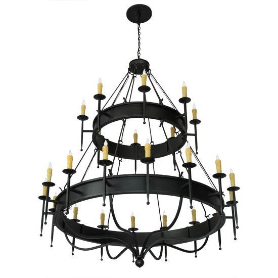 2nd Ave Lighting Marta 72" Wide 24 Light Two Tier Chandelier in Gunmetal Finish