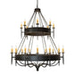 2nd Ave Lighting Marta 72" Wide 24 Light Two Tier Chandelier in Gunmetal Finish