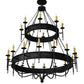 2nd Ave Lighting Marta 72" Wide Two Tier 24 Light Chandelier in Smoke Finish