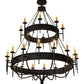 2nd Ave Lighting Marta 72" Wide Two Tier 24 Light Chandelier in Smoke Finish