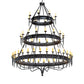 2nd Ave Lighting Marta 96" Wide 56 Light Three Tier Chandelier in Smoke Finish